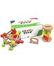 NESTA TOYS -Newborn Gift Set - Wooden Skwish Rattle, Clacker Rattle and Elephant Teether - 3 Pcs Set