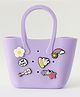 Babyhug Hand Bag With Floral & Stars Applique Free Size - Purple