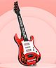 VGRASSP 21 Inch Big Rockband Guitar Toy For Kids With 4 String - Musical Instrument Toy With Cool Flashing Lights - Simulating Electric Guitar - Color As Per Stock