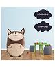 GoldenHub Plush Dog Cushion Grey and White Soft Toy - Height 45 cm