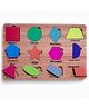 The Flyers Bay Wooden Educational Puzzle, Alphabet Shapes and Numbers Learning Toy (Shapes)
