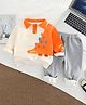 Googo Gaaga Cotton Knit Full Sleeves Light Winter Dinosaur Tail Designed Sweatshirt With Joggers Set - Cream