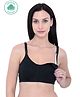 Inner Sense Organic Antimicrobial Soft Feeding Bra - Black