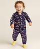 Babyoye Single Jersey Knit Full Sleeves Co-ords Night Suit With Tropical Theme Print - Purple