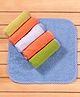Babyhug Terry Knit Solid Wash Cloths Pack of 6 L 25 x B 25 cm - Multicolor