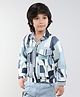 Taffykids Full Sleeves Abstract Printed Zipper Jacket - Multi Colour