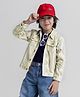 Taffykids 100% Cotton Full Sleeves Abstract Printed Jacket - Beige