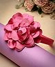 Stol'n Floral Applique Detailed Stones Embellished Headband - Dark Pink