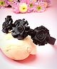 Stol'n Floral Applique Detailed Headband - Black