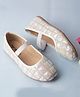 boyz n galz Sequins Embellished Checked Ballerinas - White