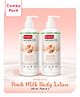 Babyhug Advanced Sensitive Peach Milk Body Lotion Extra Nourishing Formula For Sensitive Baby Skin Pack of 2 - 200 ml each