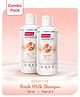Babyhug Advanced Sensitive Peach Milk Shampoo No Tear Formula Suitable For Newborn Baby Pack of 2 - 50 ml each