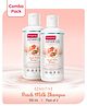 Babyhug Advanced Sensitive Peach Milk Shampoo No Tear Formula Suitable For Newborn Baby Pack of 2 - 100 ml each