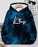 Bolly Lounge Cotton Full Sleeves Tie Dye Hooded Sweatshirt - Blue