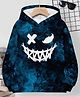 Bolly Lounge Cotton Full Sleeves Tie Dye Hooded Sweatshirt - Blue