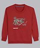 Bolly Lounge Cotton Full Sleeves Rock Text Printed Sweatshirt - Red