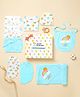 Superbottoms Newborn Baby Gift Set (0-3Months) | Clothing Gift Set | Pack Of 11 (Blue)