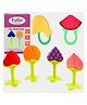 Kritiu Fruit Shaped Silicone Stand Teether Pack Of 6 - Multicolour