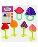 Kritiu Fruit Shaped Silicone Stand Teether Pack Of 6 - Multicolour