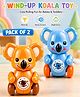 Fiddlerz Wind- Up Koalas Toy for Kids Clockwise Turn Key Vehicle Crawling Toys Interactive Play for Boys and Girls- (Pack of 2)