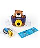 Fiddlerz Bear Bubble Camera Toy for Kids with Dynamic Music LED Lights Leakproof Design with Rechargeable Battery Fun Outdoor Bubble Blower Toy for Boys and Girls Aged 3+