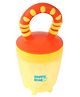 HAPPY BEAR Silicone Fruit Feeder With Extra Mesh|Fruit Nibbler With Extra Mesh|Bpa Free|Infant|Fruit Nibbler|Fruit Feeder|Fruit Nibbler For Infant(Blue-Yellow)