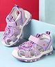 Cute Walk by Babyhug Velcro Closure Sandals with Butterfly Applique - Purple