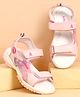 Pine Kids Velcro Closure Solid Sandals - Pink