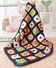 Woonie Handmade Granny Square Crib Blanket - Black