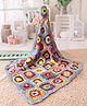 Woonie Handmade Granny Square Crib Blanket - Grey