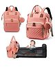 Winnies Diaper Bag With Changing Station | Mummy Bag With Bassinet | Bed Changing Backpack-Pink