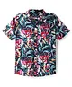 Pine Kids Cotton Woven Half Sleeves Floral Print Shirt - Multicolour