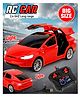 Fiddlerz Remote Control Car for Kids Big Size Electric Toy Car with Opening Doors Front and Rear Lights USB Charging Cable High Speed Racing Car Toys for Kids Aged 3 +