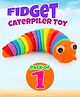 Fiddlerz Slug Fidget Toy 3D Rainbow Wiggly Caterpillar Toy for Kids Articulated Stress Relief Sensory Toy for Kids and Adults- Pack of 1