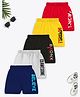 Trampoline Cotton Blend Pack Of 5 Original & Believe Text Printed Shorts - Multi Colour