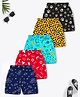Trampoline Cotton Blend Pack Of 5 Space Theme & Animal Printed Shorts - Multi Colour