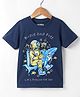 Under Fourteen Only Cotton Half Sleeves Shark Printed Tee - Navy Blue