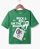 Under Fourteen Only Cotton Half Sleeves Rock & Roll Text Printed Tee - Green