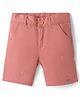 Under Fourteen Only Headphones Embroidered Shorts - Peach