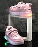 Asian Tie Die Designed LED Sneaker Shoes With Velcro Closure - Pink
