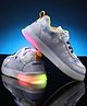 Asian Tie Dye Designed With Velcro Closure LED Sneakers - Blue