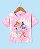 Under Fourteen Only Cotton Half Sleeves Tie Dye People Embroidered Top - Pink