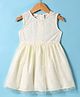Under Fourteen Only Sleeveless Leaves Mesh Detailed Dress - Cream