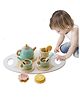 YAMAMA Wooden Toys For Kids Wooden Afternoon Play Tea Party Set Pretend Play Food Kids Toys 15 Pcs - Multicolor