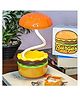 YAMAMA 3 in 1 Burger Design Study Lamp USB Rechargeable LED Desk Lamp With Built-in-Battery 360 Degree Flexible Hose With Pencil Sharpener And Storage Table Night Lamp Burger Lamp With Sharpener - Multicolor