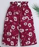 The Magic Wand Rayon Floral Printed Palazzo - Maroon