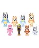 NEGOCIO Bluey and damily friends Figurines set bluey 8 pcs figurines from the fairy tales kids toy- PACK OF 1- COLOR MAY VARY