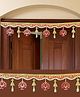 RR Crafts Lotus Hanging for Home Decor,Office Decor|Lotus Hanging for Decoration with Gold Cone,Diwali Decoration|Thoran for Decoration| for Home Decor| Bandhanwar for Main Door, 38-40 Inch