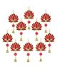RR Crafts Flower Hanging for Home Decor, Office Decor,Traditional Handmade Lotus toran, Raani Lotus (Export Quality) for Fancy Garland Door Hanging Set of 10