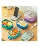 Flaze Stainless Steel Lunch Box for Kids, Tiffin Box, Single Compartment Lunch Box with Fork, Lunch Box for Office Women and Men, Executive Lunch Box - 700 ML 1 Compartment Lunch Box -PACK OF 1-  ( COLOR AND DESIGN MAY VARY )